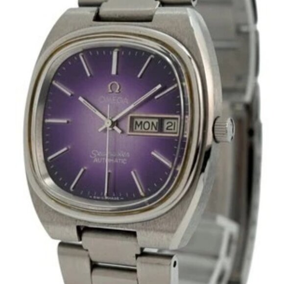 Omega 36mm Men's Vintage Seamaster TV Case Purple Dial 1020 Watch Ref: 166.0213! - Picture 1 of 9
